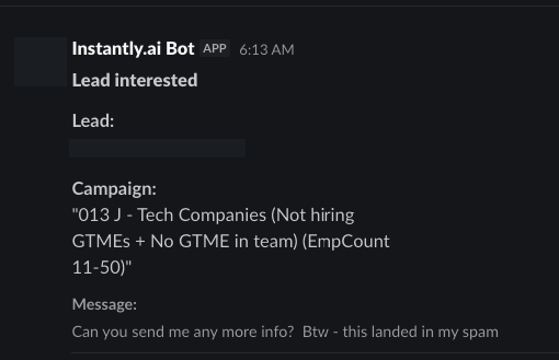 Lead interested — Tech companies